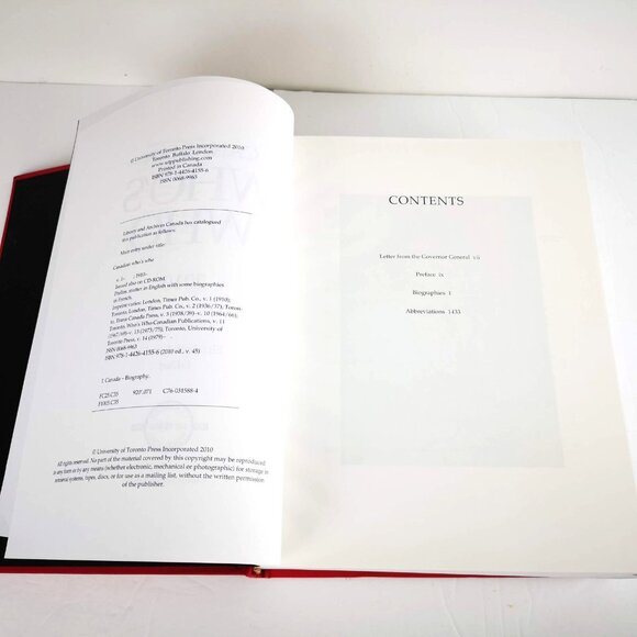 Canadian Whos Who 2010 Red HC Biography Genealogy Toronto Grey Publishing - Picture 7 of 12